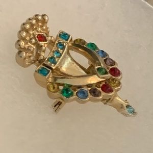 Petite Jeweled Door Knocker Brooch Pin